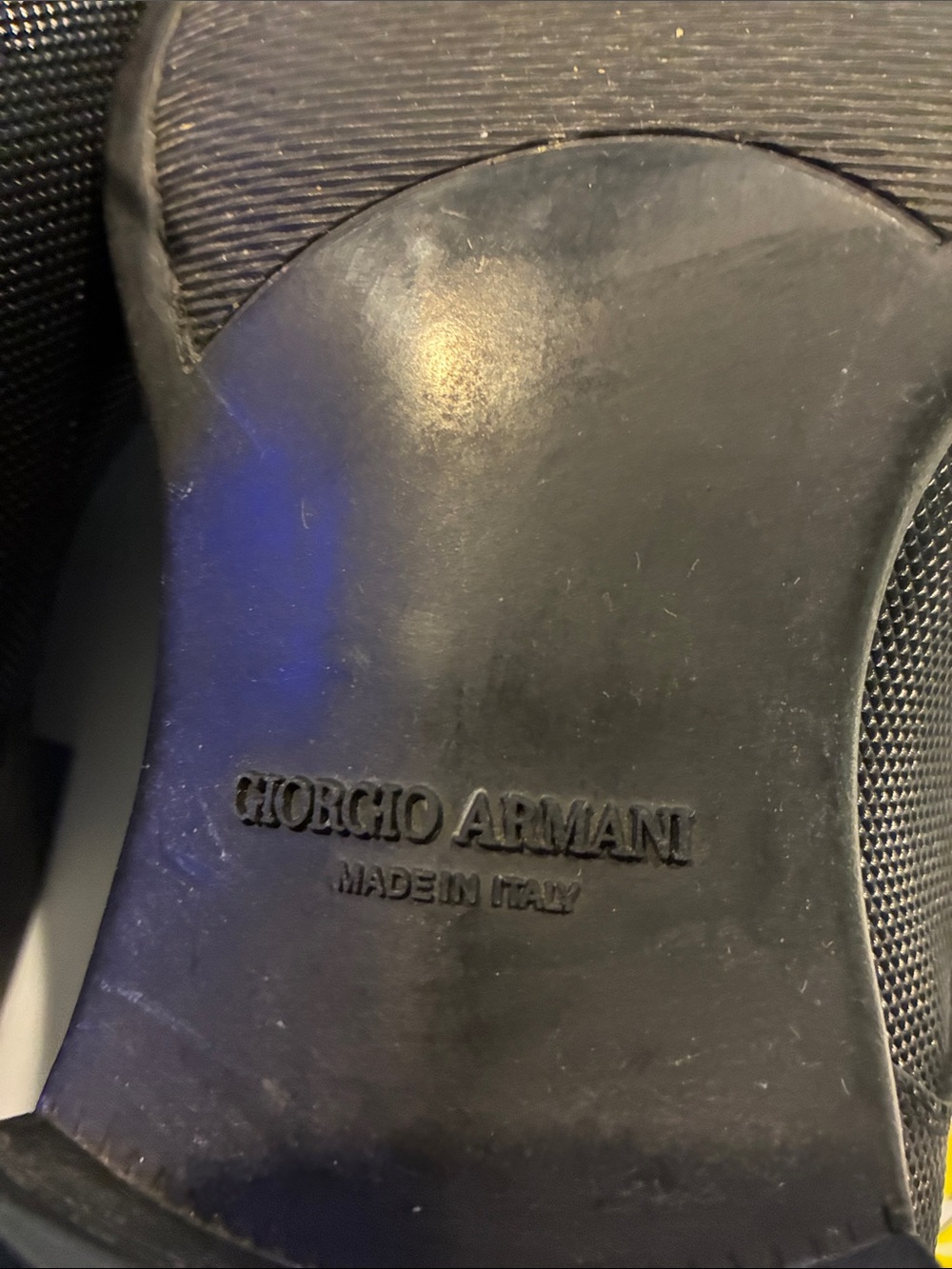 Giorgio Armani Black Men's Rubber Sole Shoe